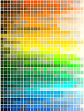sample color rows from MakeColorPage.java