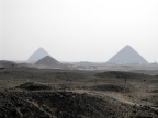 The "bent" pyramid, as seen from Saqqara