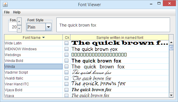 sample window for subset MENUS