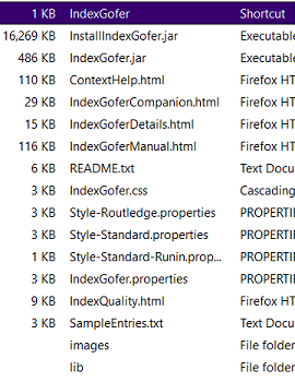 Files in IndexGofer folder