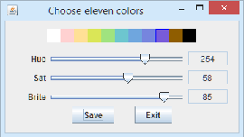 11 colors in a range