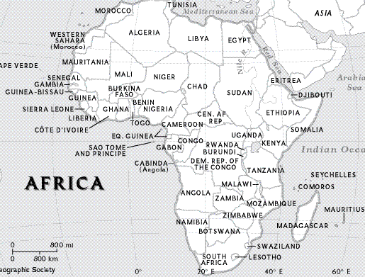 map of africa