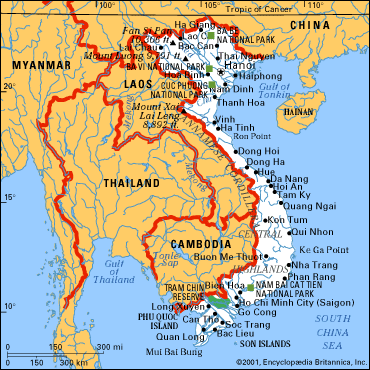 east asia map after ww2. map of Vietnam