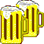 two mugs of beer