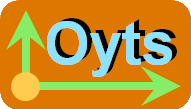 "Oyts" on a blue field