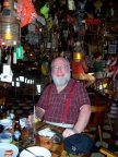 Fred enjoying Charlie's Bar, home of the nautical knick knack; San Nicolas, Aruba 