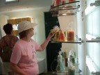  S checks out the goodies at thealoe vera factory store