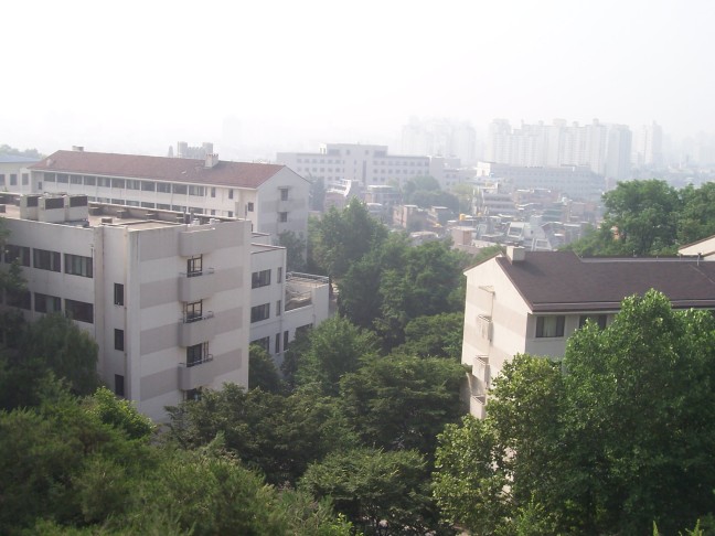 June 23, View from our balcony. Hazy as usual.