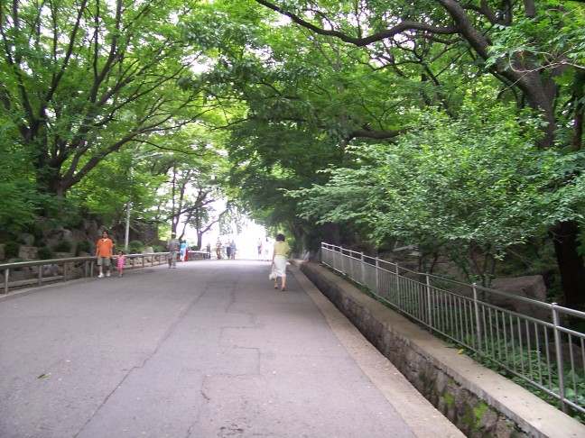 The last hill up to Seoul Tower.