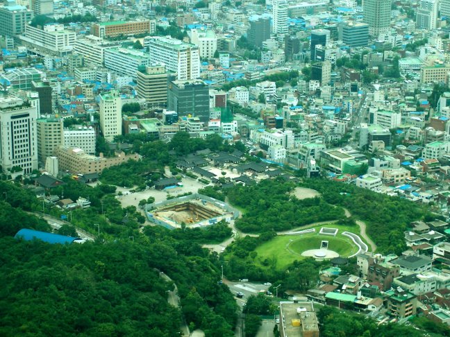 In center is the "Traditional Village" we visited the first week. Time capsule in lower right.