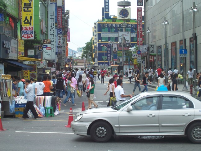 Dongdaemun Market. Busy Street.