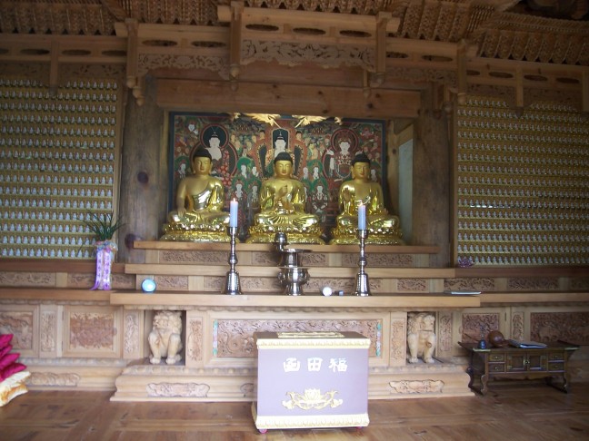 The temple halfway up the hill.