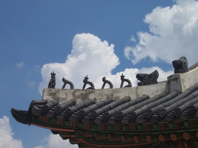 Gargoyles guard the palace from evil spirits.