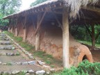  Kiln for pottery. A line of fires produces high temperature at the upper end.