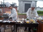  The chefs preparing ban chan for the barbecue dinner.