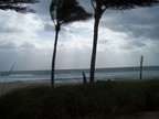  Susan in silhouette on windy Bal Harbour beach