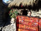  Brilliant red hangings for sale; Ollantaytambo