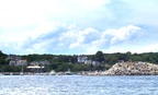  Clouds and the rock jetty, a man-made anchorage