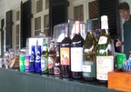  Plenty of beverages to choose from when lunching ($) on the front porch of The Mount