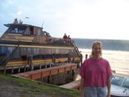  Karen posing in front of the boat, the Viking Spirit