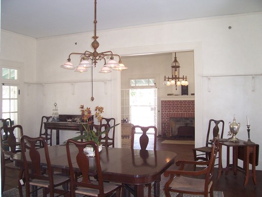 Edison's dining room and living room.