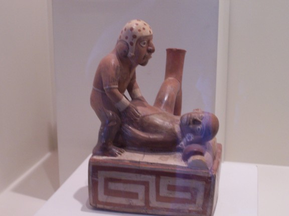 Erotic pot from the special collection at Larco Museum, Lima