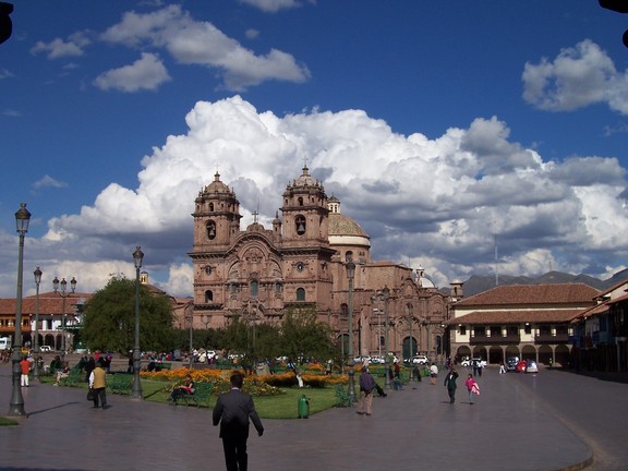 Jesuit Church in Cusco central square