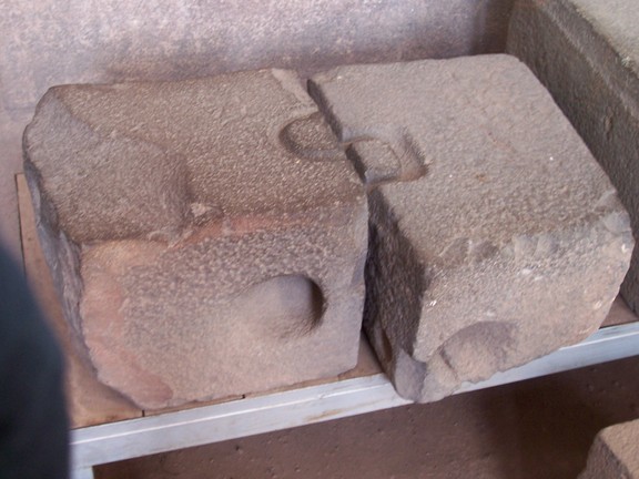 Behind the tight surface, Incan blocks are interlocked with bronze poured into channels