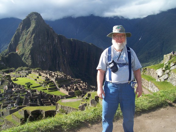 Fred at Machu Picchu, from the guardian hut