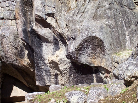 "Perro de Fredo" - Dog image I discovered in the Condor's south wing at Machu Picchu