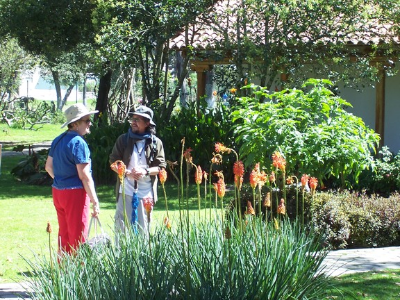 Susan and Patricio visiting the Botanical Garden, Quito