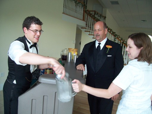 What does a bartender do at a dry wedding?