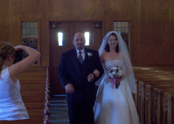 Here comes the bride! Melanie Cestra