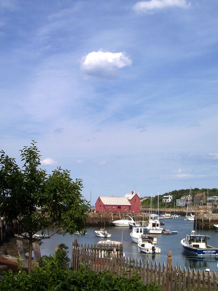 Even a cloud poses with Motif #1 in Rockport, MA