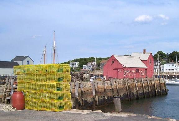 Lurking lobster pots and Motif #1 in Rockport, MA