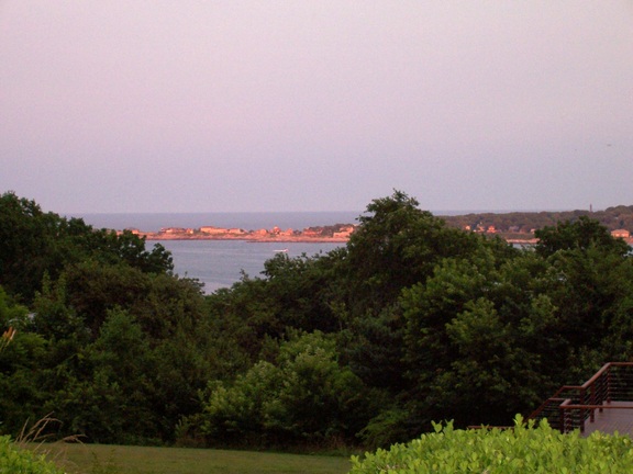 The view at dusk from Sarah's place