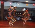  Two native dancers at La Dama Juana restaurant, Lima, Peru