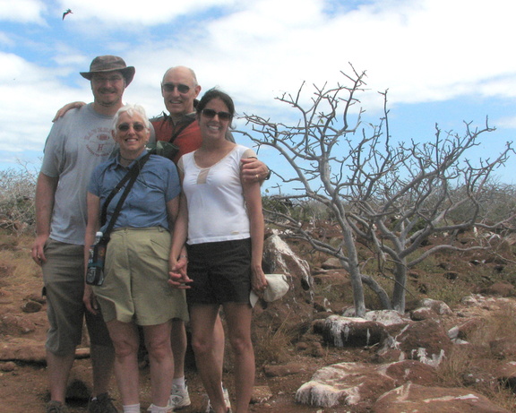 My shot of the Bickhams on Seymour Island: David, Nancy, Stephen, and Leela