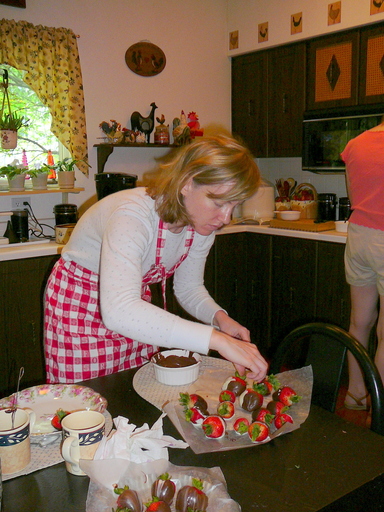 Ellyn readies her chocolate creations