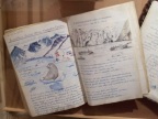 An arctic explorer's elaborately illustrated journal; lots of time and not a lot to do