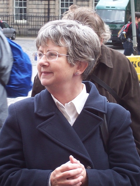 Sue Caseley, our guide through Edinburgh