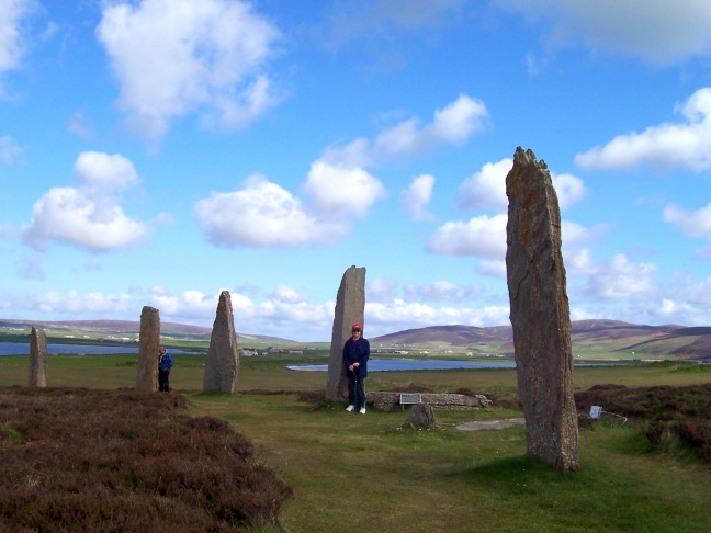 Ring of Brodgar. Sixty standing stones. Orkney Islands.