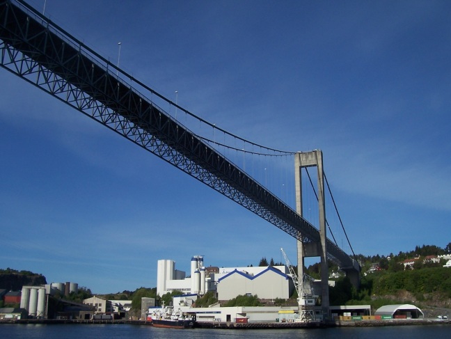 Bridge to island offshore from Bergen