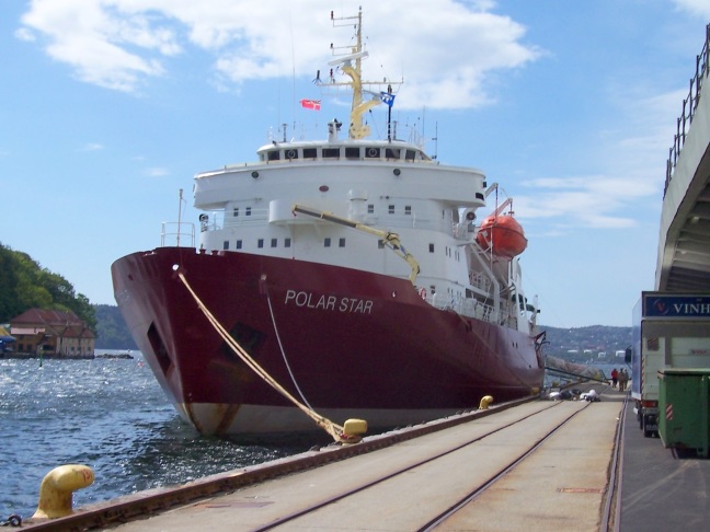 The Polar Star at her berth in Bergen