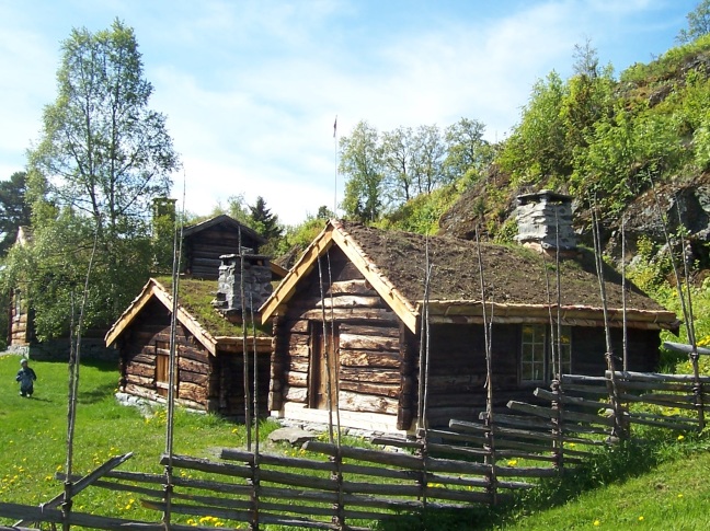 The kitchen and smithy are at a distance from the main house to reduce the risk of fire