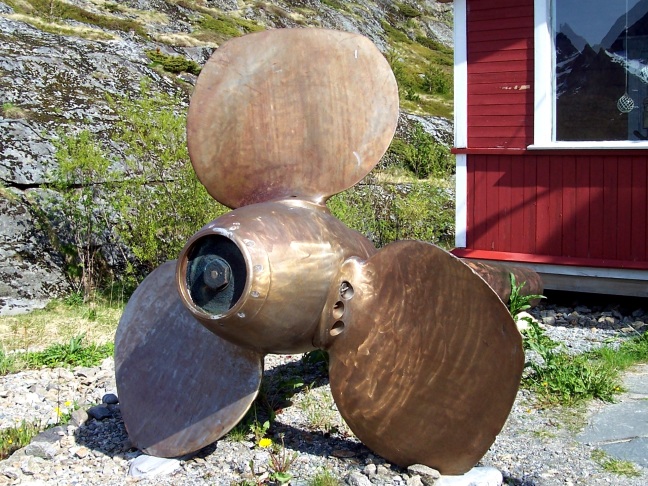 Stranded ship's propeller at the Sund museum/tourist trap