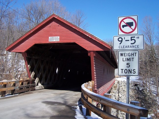 The only remaining covered bridge in Tompkins county