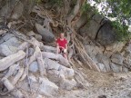  Our ride took us through this river bed. In a typical flash flood, Susan would be five feet under water.