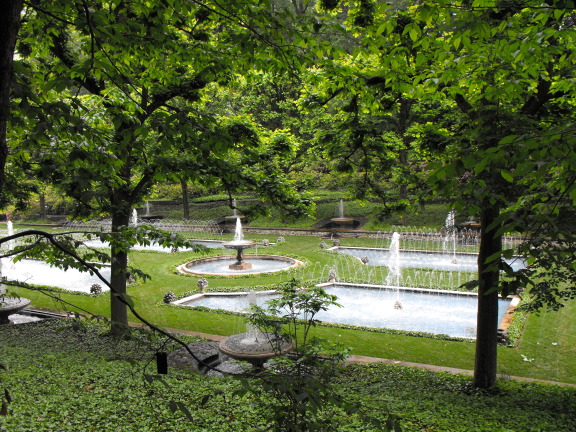  Long view of the Italian Water Garden at Longwood