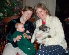    Ellyn, Pucci, Rebecca and Lindsay at her first Christmas